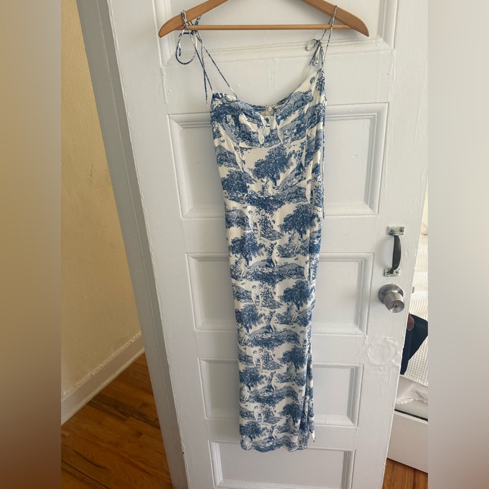 Reformation midi dress with a side slit
